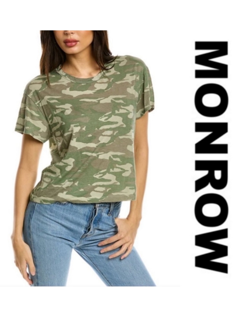 New Monrow Camo Print Top